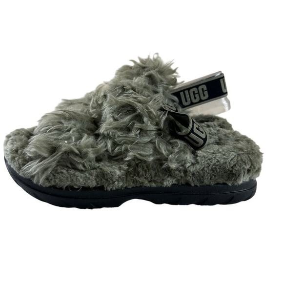UGG Olive Green Faux Fur Slingback Platform Slippers Women’s US 10 Cozy Y2K - Picture 5 of 9